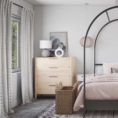 Casa Oak 4-Drawer Dresser - image 8 of 9