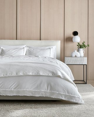 Organic Cotton White Eyelash Fringe King Coverlet - image 5 of 8