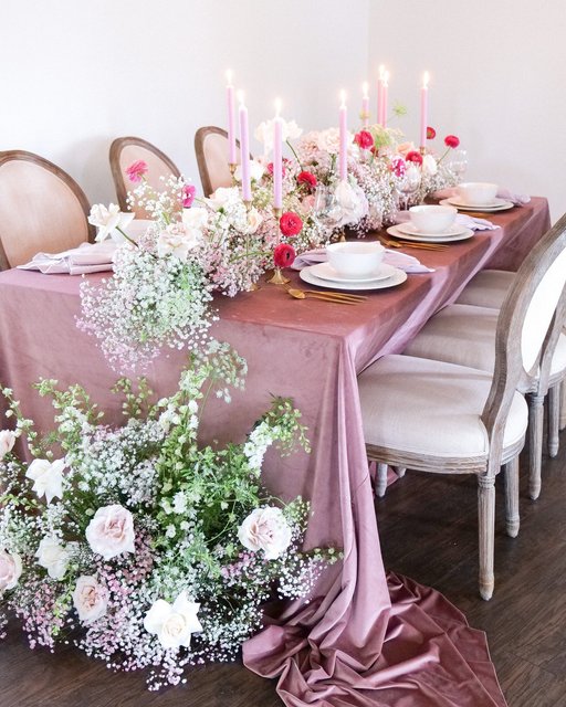 Velvet Blush Table Linen Linen Rentals Wedding Table Linen