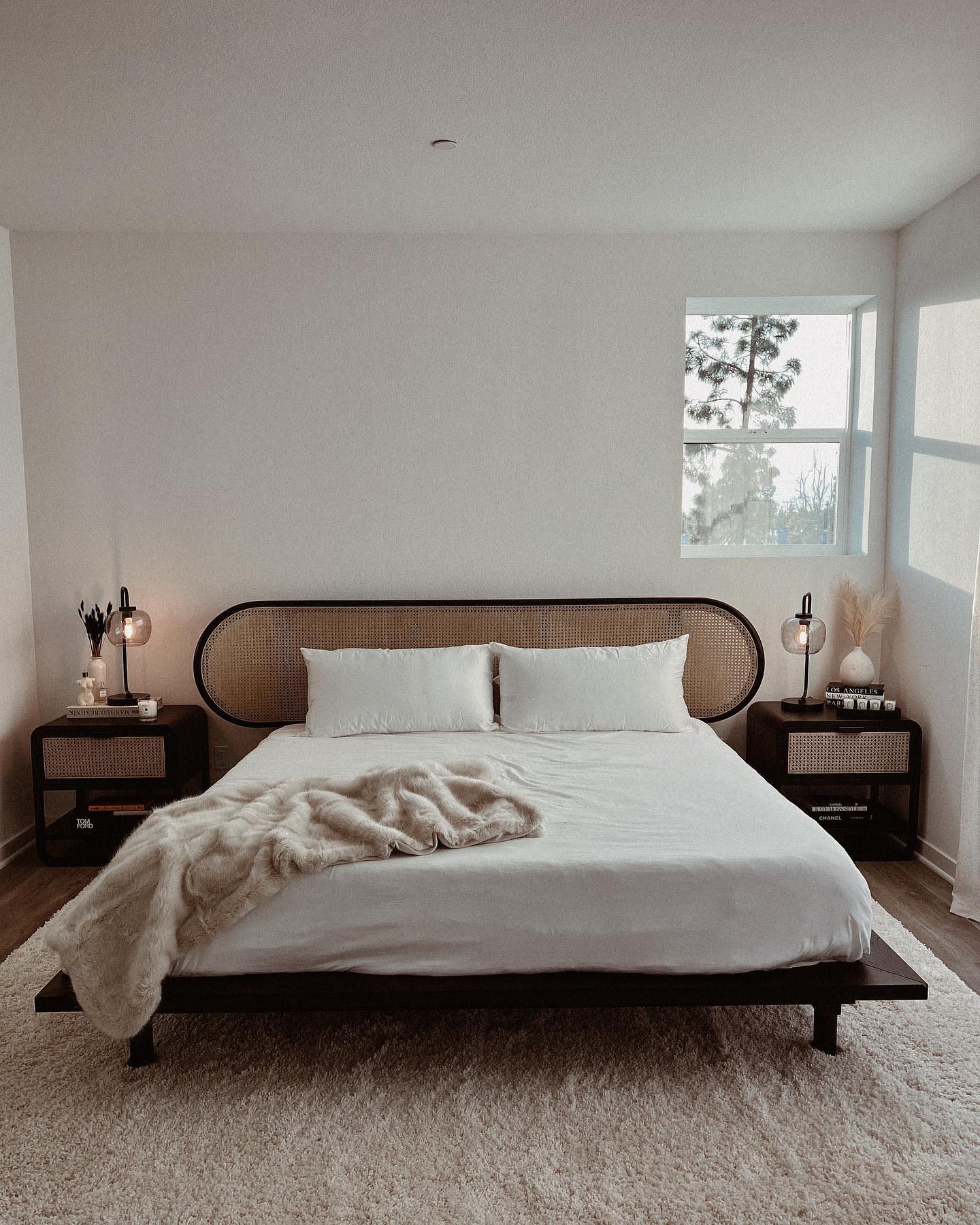 Anaise Cane Queen Bed Frame + Reviews | Crate & Barrel