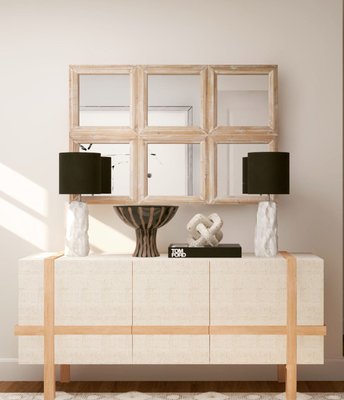 Sands Grasscloth Storage Media Console - image 8 of 11