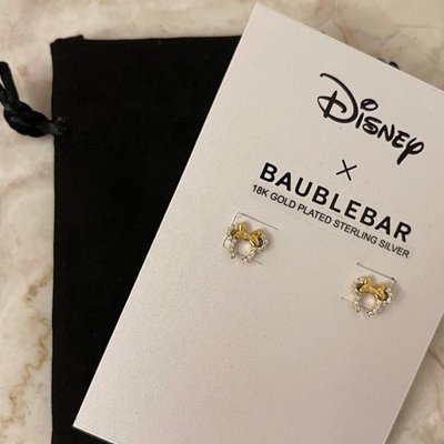 BaubleBar Disney® Bride Minnie Mouse Statement Stud Earrings