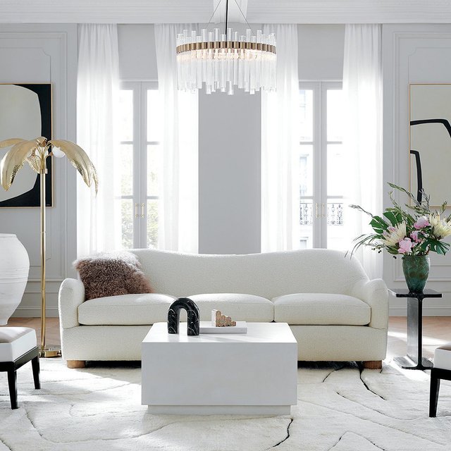 Palm Brass Finish Floor Lamp