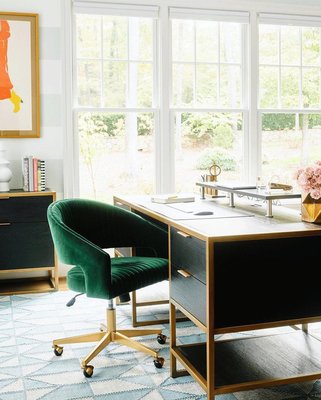 Oxford Black Small Storage Desk - image 7 of 11