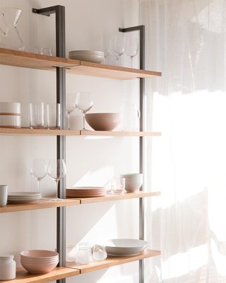 Helix 96" Walnut Wood Wall Mount Bookshelf - image 8 of 12