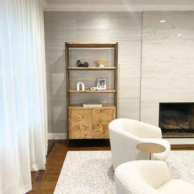 Mota Closed Burl Wood Storage Bookshelf Cabinet - image 9 of 11