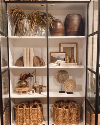 Kedzie 54" Black and White Iron Storage Display Cabinet - image 15 of 16