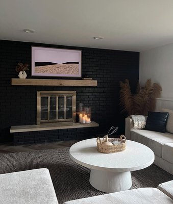 Willy White Concrete 44" Round Pedestal Coffee Table by Leanne Ford - image 13 of 15