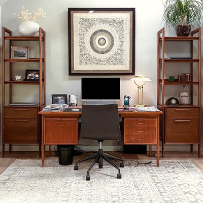 Tate 36" Walnut Wood 3-Shelf Storage Bookcase Cabinet - image 13 of 14