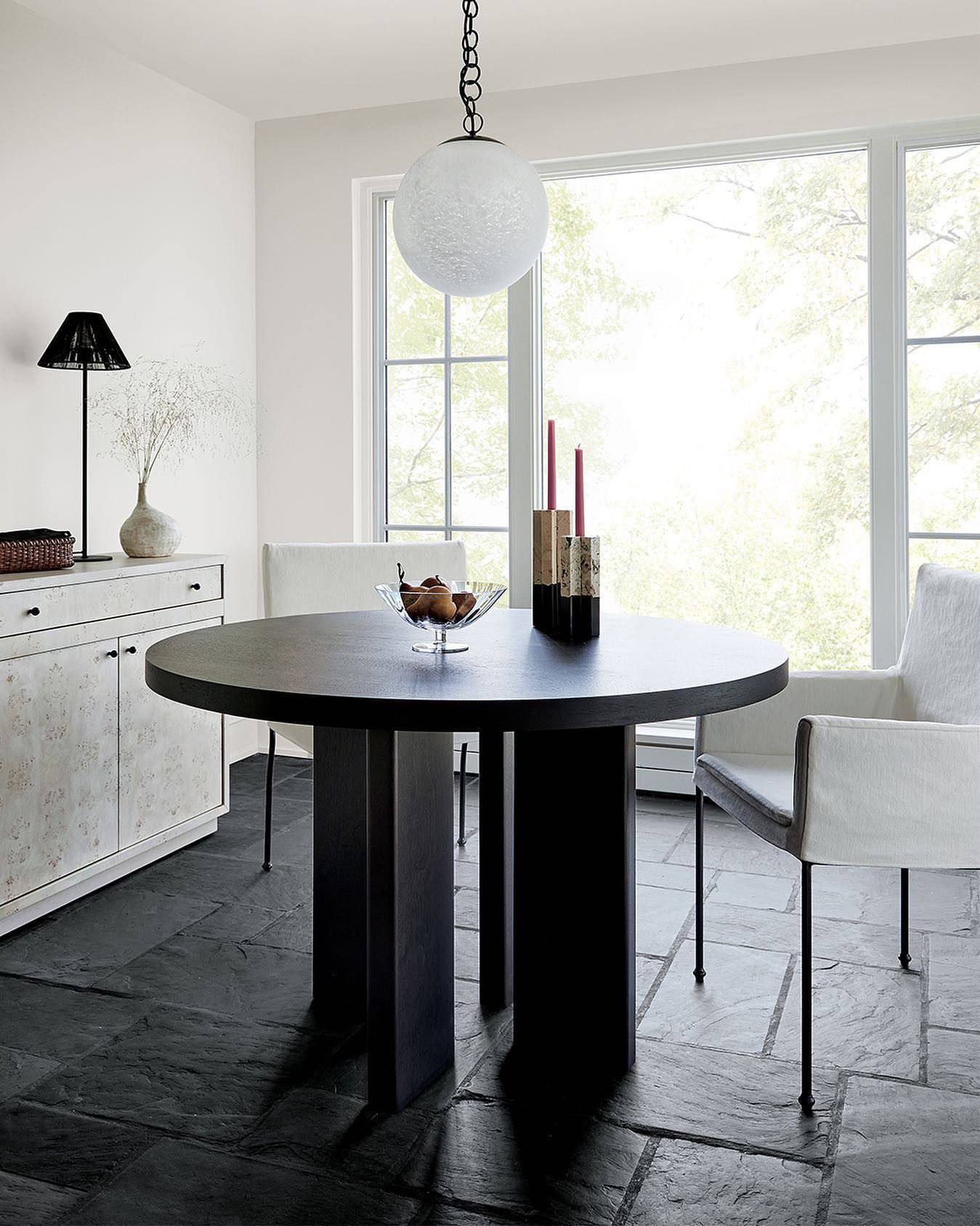 Moon Globe Pendant Light with Brass Chain 21" - Thumbnail 4