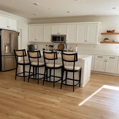 Libby Black Wood and Natural Cane Counter Stool - image 12 of 13