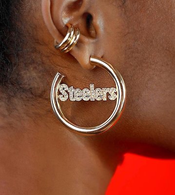 Pittsburgh Steelers Dimple Logo Earrings