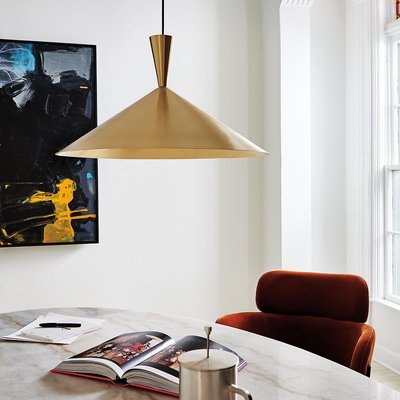 Exposior Brass Pendant Light Model 018 24.75" by Paul McCobb - image 9 of 11