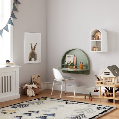 Mallory Sage Green Wood Wall-Mounted Kids Table - image 15 of 16