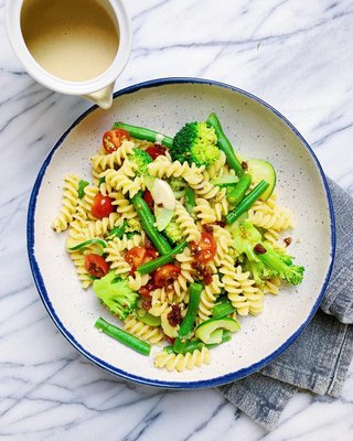 Lina Matte Blue Stripe Salad Plate - image 6 of 10
