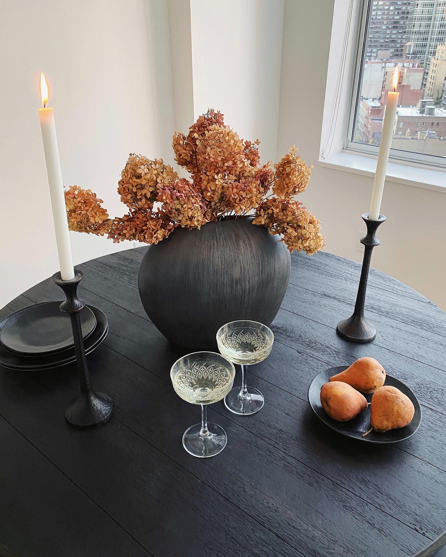 Alura Short Dark Grey Oval Ceramic Vase + Reviews | Crate & Barrel