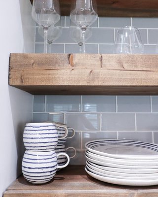 Lina Matte Blue Stripe Salad Plate - image 7 of 10