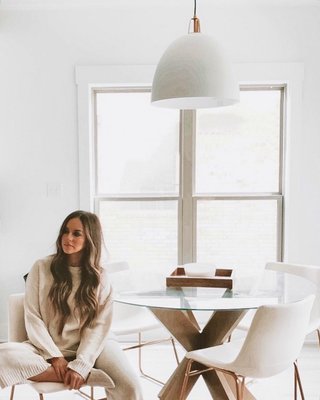 Maddox White Dome Pendant with Brass Socket - image 6 of 8