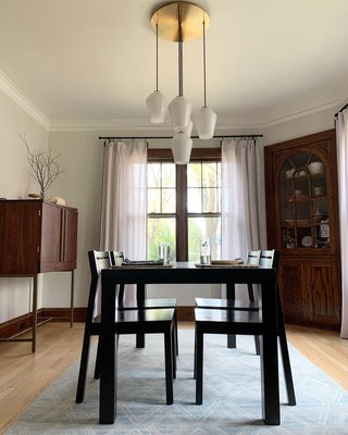 Arren Black 5-Light Round Pendant with Angled Clear Glass Shades 18" - image 5 of 6