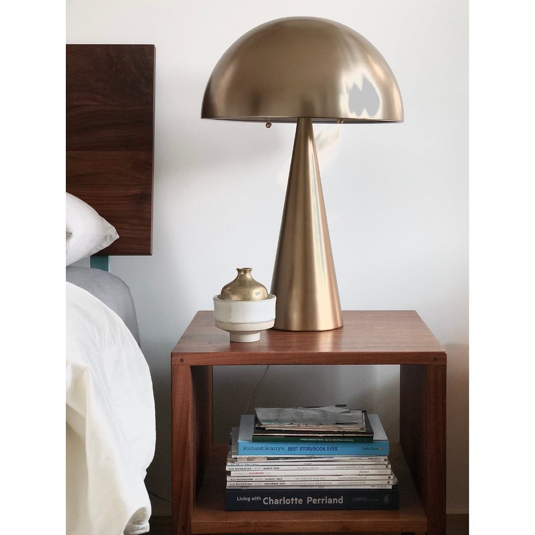 Lachlin Brass Mushroom Table Desk Lamp Reviews Crate Barrel