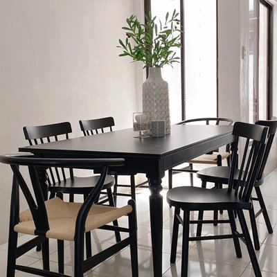 Crescent Black Wood Wishbone Counter Stool - image 16 of 17