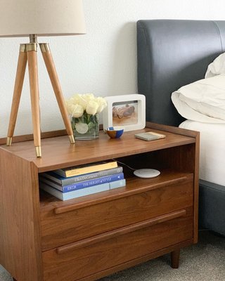 Tate 32" Walnut Charging Nightstand - image 10 of 11