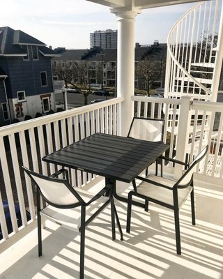 Lanai Charcoal Grey Mesh Square Stackable Outdoor Dining Chair with Arms - image 12 of 12