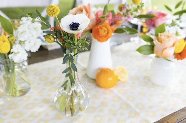 Cortona Lemon Table Runner - Linen Rentals | Wedding Table
