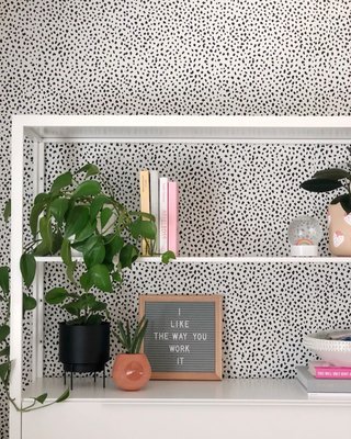 Chasing Paper White and Black Speckle Removable Wallpaper 2'x8' - image 12 of 13