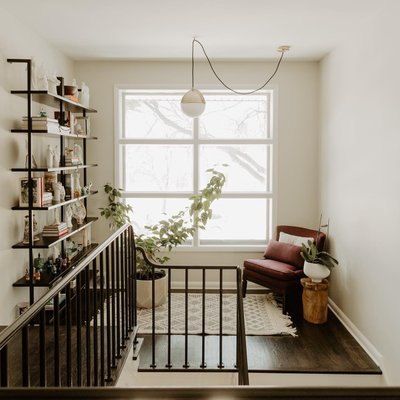 Stairway 96" White Metal Wall Mount Bookcase - image 11 of 12