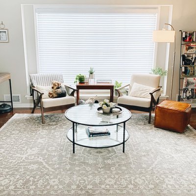 Leather Square Brown Pouf - image 7 of 9