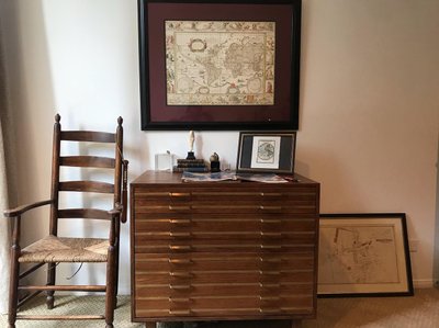 Inline Black Oak Wood 4-Drawer File Cabinet with Blackened Steel Handles - image 9 of 11