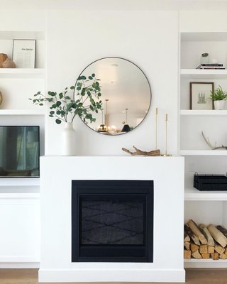 Infinity Black Round Wall Mirror 36 + Reviews | CB2