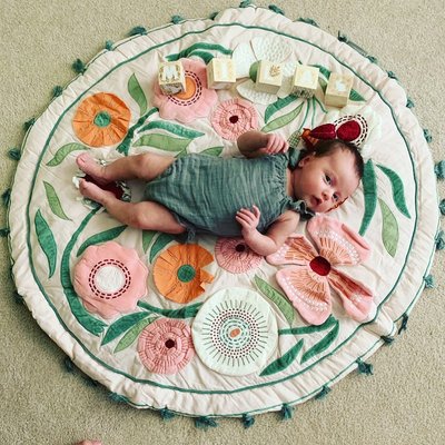Floral Garden Baby Activity Playmat Tummy Time Toy + Reviews