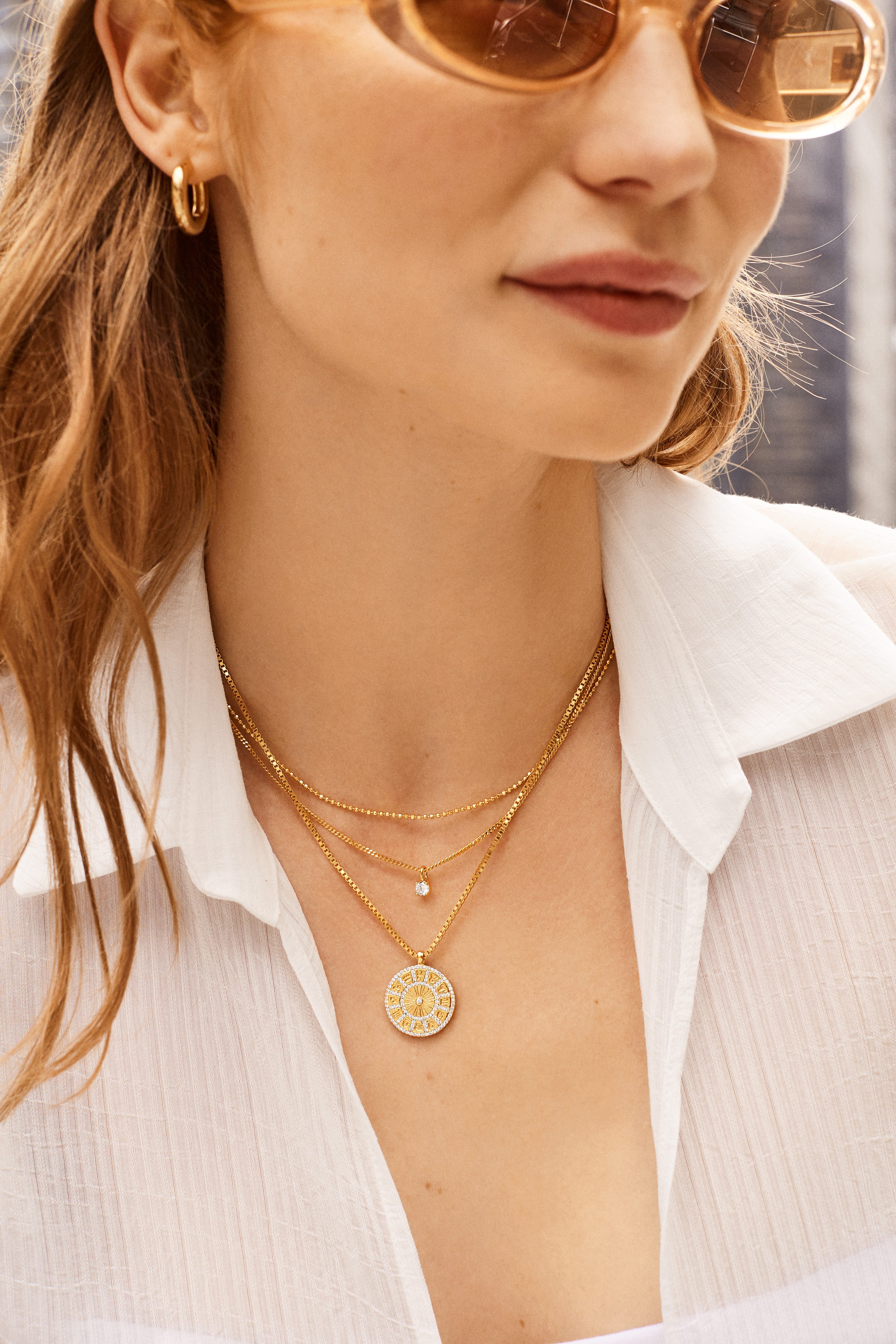 18K Gold Reversible Medallion Necklace - Astro – 18K Gold 18K Gold Reversible Medallion Necklace - Astro – 18K Gold
