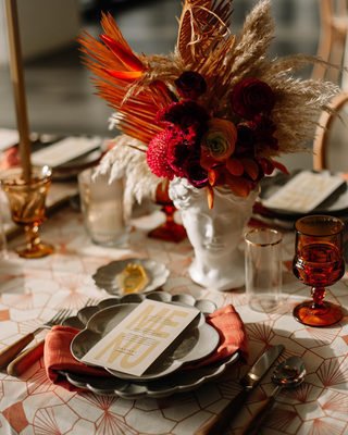 Freya Saffron Table Linen - Linen Rentals | Wedding Table Linen