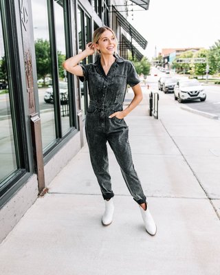 Run Away With Me Black Linen Jumpsuit – Shop the Mint