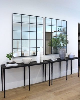 Silviano 60" Rectangular Black Iron and Steel Console Table - image 10 of 11