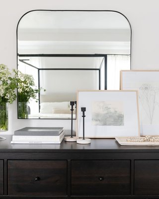 CRATE AND BARREL EDGE BLACK ARCH WALL MIRROR DUPE — KENDRA FOUND IT