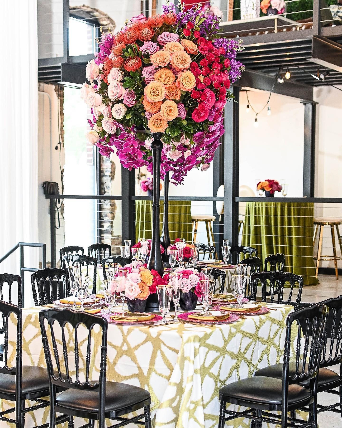Fractal Kiwi Table Linen - Linen Rentals | Wedding Table Linen