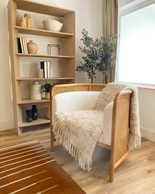 Terrazza 114" Natural Solid Oak Wood 5-Shelf Bookcases, Set of 3 - image 9 of 11