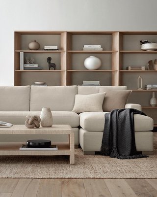 Terrazza 114" Natural Solid Oak Wood 5-Shelf Bookcases, Set of 3 - image 8 of 11