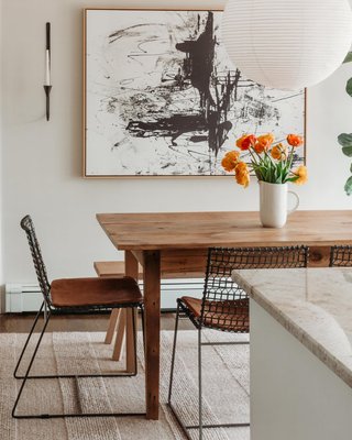 Tig Metal Dining Chair with Black Leather Cushion - image 15 of 17