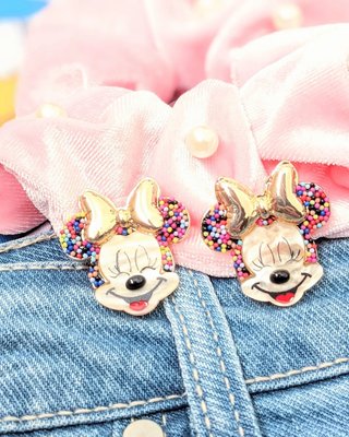 Minnie Mouse Disney Birthday Earrings - Multi