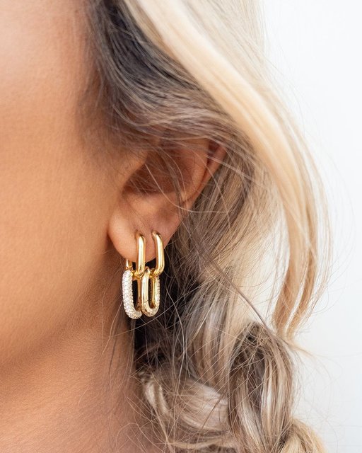 Luv Aj Mini Zipper Huggie Hoop Earrings in 14K Gold Plated