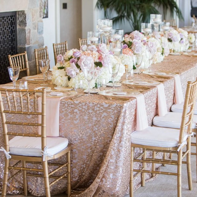 Juliette Pearl Table Linen - Linen Rentals, Wedding Table Linen, Runners,  Chair Covers