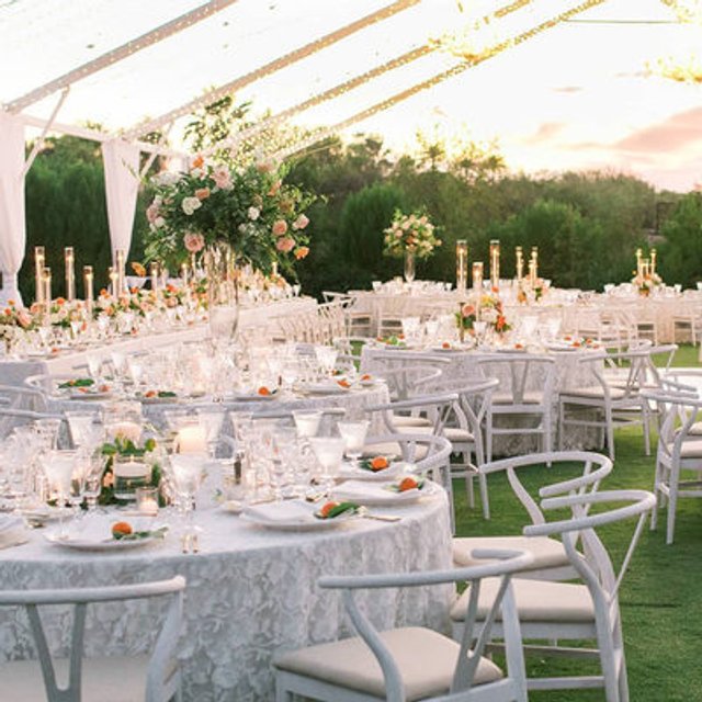 Table Average Backyard Wedding Cost Satin Tablecloth Wedding