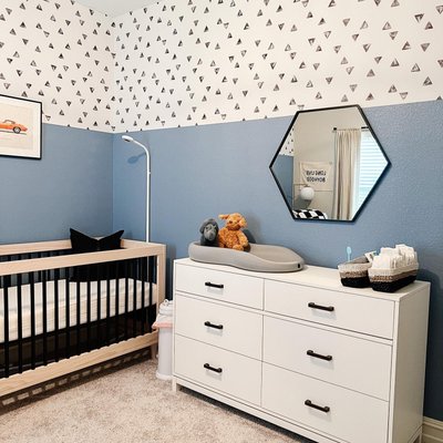 Parke 36" Navy Blue Wood 4-Drawer Kids Dresser - image 6 of 9