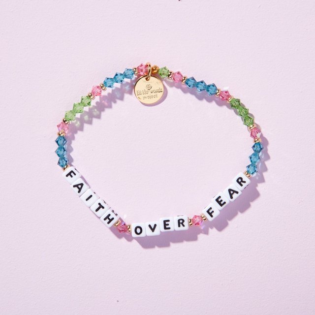 Little Words Project Keep Going Breast Cancer Beaded Bracelet