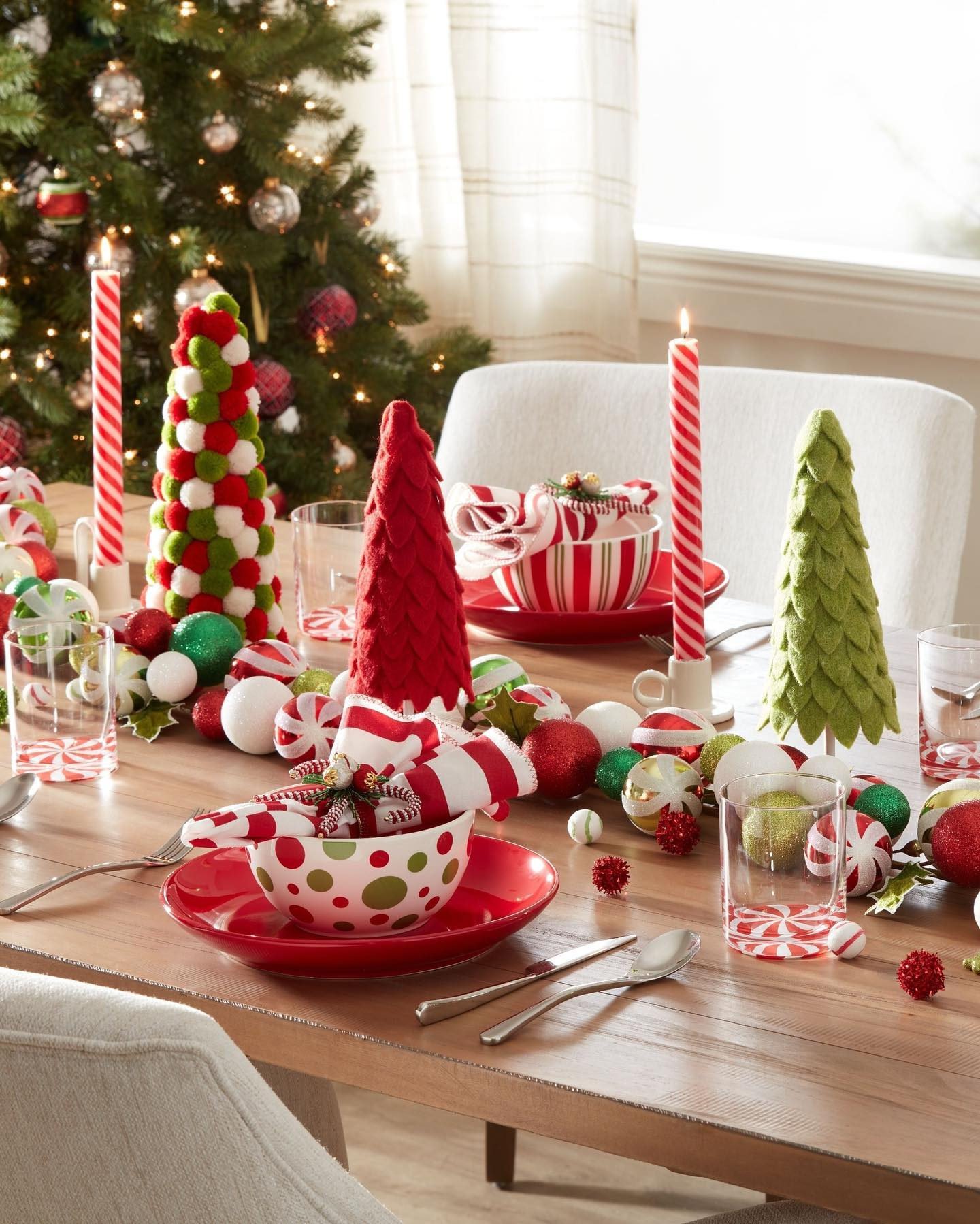 Peppermint Swirl Double Old Fashioned Glass Set of 2 - World Market